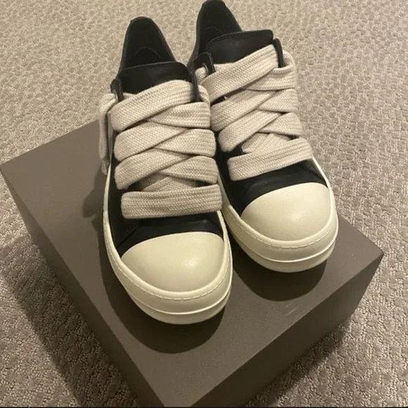 RICK OWENS Jumbo Lace Padded スニーカー　EU43 Rick Owens Jumbo Lace Padded Sneakers Black